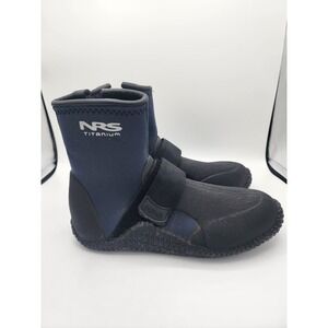NRS Titanium Neoprene Wetshoes Men's 10 Black/Blue Paddle Shoe Boots